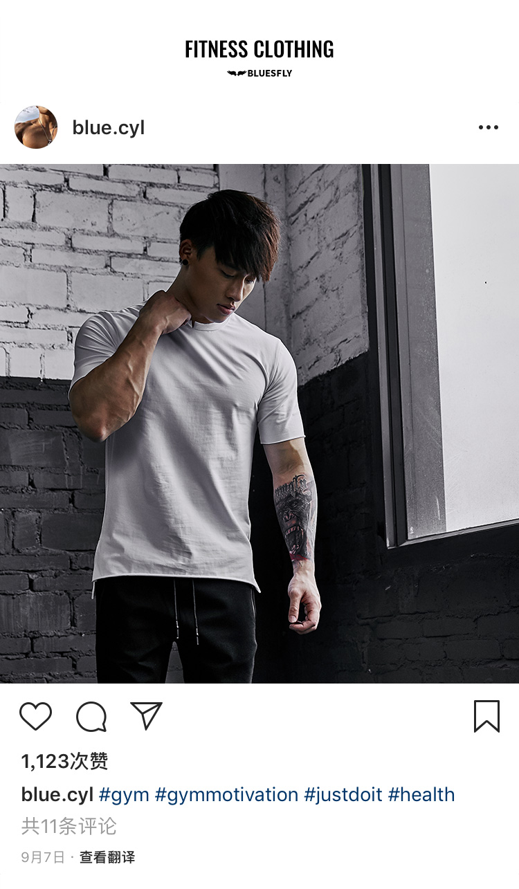 BLUESFLY phẳng tay áo thể thao ngắn tay Áo thun thoáng khí co giãn cao tập thể dục áo thun mỏng cho nam và hè - Áo phông thể thao áo tank top