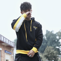 BLUESFLY Original Splicing Collision Color Sports Tandem Hat Sweatshirt Warm Hoodie Long Sleeve Fitness Training Blouse Autumn Winter