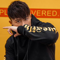 2019 New sweater men hooded spring summer trend men loose pullover hoodie tide Sports Plus velvet embroidery jacket