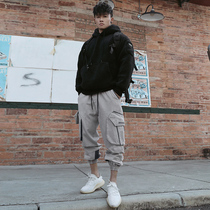 BLUESFLY Original Autumn Winter Loose Sport Jeans Men Sports Casual Work Pants Fitness Running Small Leggings Pants