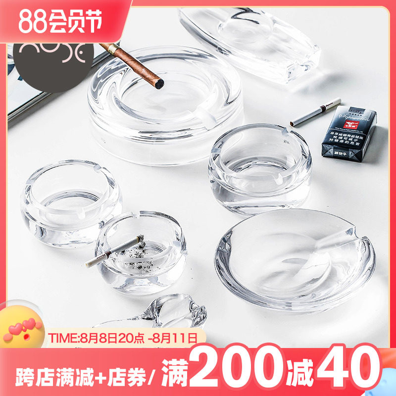 Turkey imports Nude pure hand-made crystal glass creative large ashtray personalized European-style living room cigar cylinder