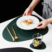 Nordic light luxury leather placemats home waterproof and oil-proof insulation coasters bowl dishes Western restaurant steak placemats table mats