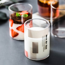 Nordic ins glass water cup milk juice drink cup household beer wine glass dessert smoothie cup