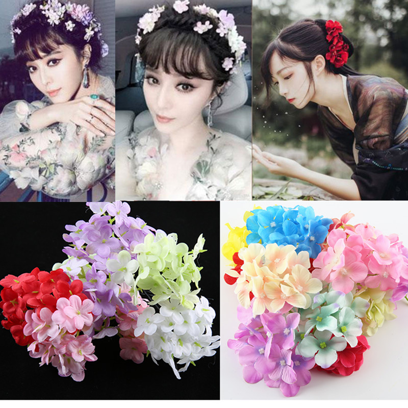 Xinyi Ancient New Flower Fairy Head Star with New Ancient Fairy Hairdress Bride Model Flower Headdress
