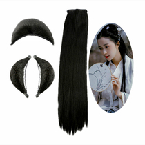 New ancient costume wigs mixed Silk Braid horn mat hair bag flower thousand bones fairy hair bun snake bun retro hair accessories