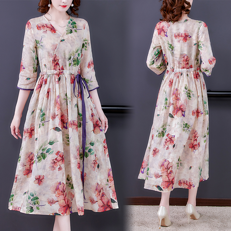 Spring silk demi-season dress for mother, elite down jacket, for middle age, long sleeve, with sleeve Spring silk demi-season dress for mother, elite down jacket, for middle age, long sleeve, with sleeve