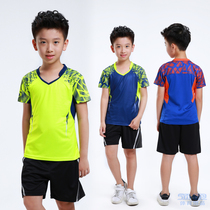 Childrens badminton suits boys and girls short sleeves quick-drying Primary School table tennis uniforms training sports tops