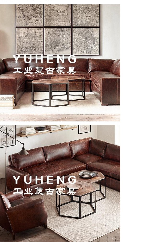 loft công nghiệp Mỹ làm ghế sofa đồ nội thất sắt rèn cũ retro bàn cà phê lục giác bàn cà phê ngồi một vài một vài - Bàn trà bàn tiếp khách