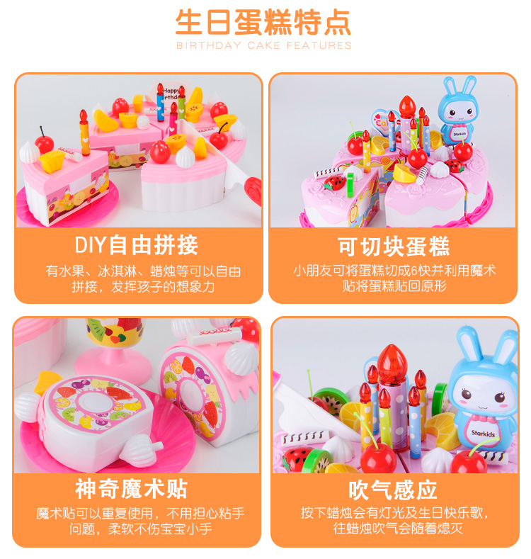 Trẻ em Cắt trái cây Đồ chơi Nhà bếp Bộ Set Rau Rau Bé trai Cô gái Bánh Cắt mua đồ chơi