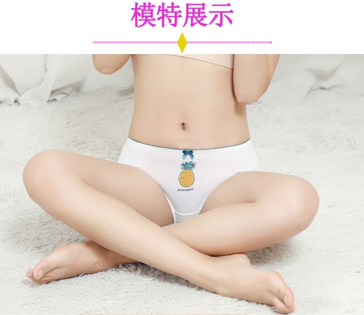 4 nạp giữa- eo sexy dễ thương ít phụ nữ đồ lót nữ bông sinh viên bông vải tóm tắt hộp quà tặng