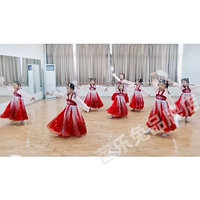 Китайские красные длинные рукава+головной убор+сердце бровей