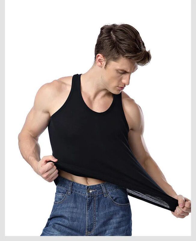 Stage Performance Tear-Resistant Vest Men's Disposable Vest Cheap Special Price Men's Vest Short-Sleeved Slim Fit Top Casual
