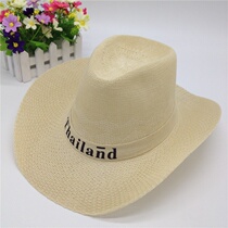 Male hat Summer sun-shading thin section Breathable Male Western Denim big along the cap Indian character Grass Cap Advertising Agency Giveaway