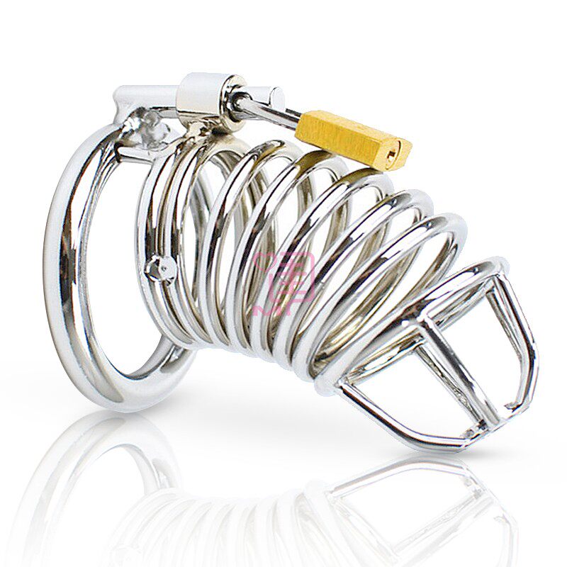 Penis penis chicken lock metal stainless steel net dick ring bird cage male chastity chastity with chastity lock SM fun