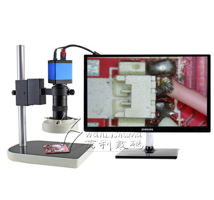Electronic film Microscopy high-definition VGA HDMI industrial magnifier phone repair detection digital All