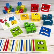 You cry I laugh in the face Magic building blocks children logical thinking training parent-child interactive table tours Puzzle Development Toys