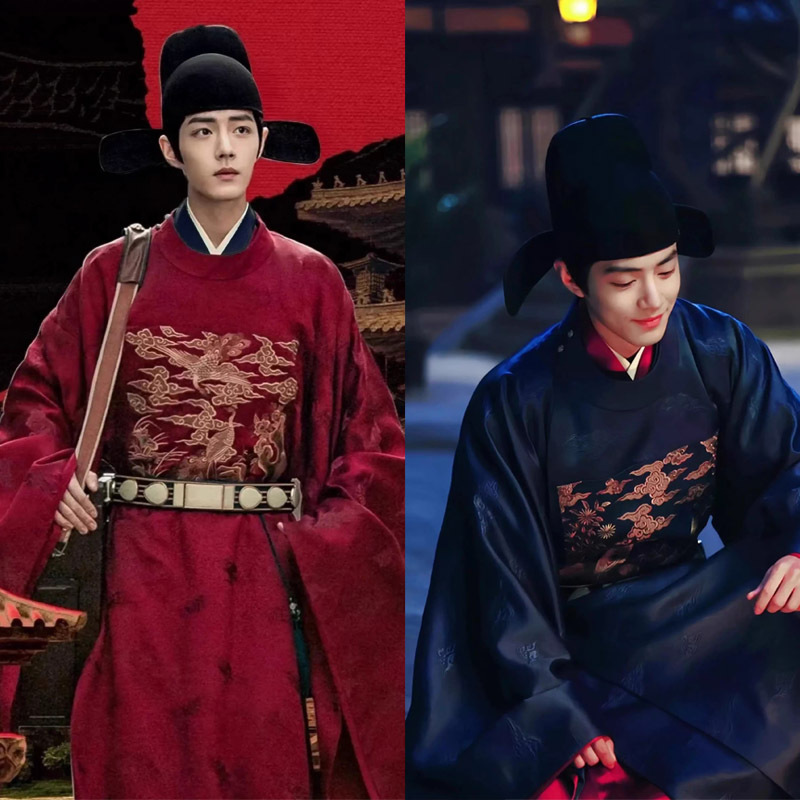 Ancient Ming Dynasty Official Costume, Same Style as in the Movie Zhan Hai, Hanfu for Men, Ming-Style Official's Uniform, Court Attire, Civil Official Performance Costume