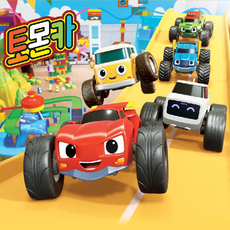 Korean Tomoncar Cartoon Character Pull-Back Car Tayo Bus Car Bus Boy Children's Toy