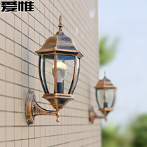 Outdoor waterproof wall lamp European aluminum alloy garden light new rural door light outdoor balcony aisle light stairway light