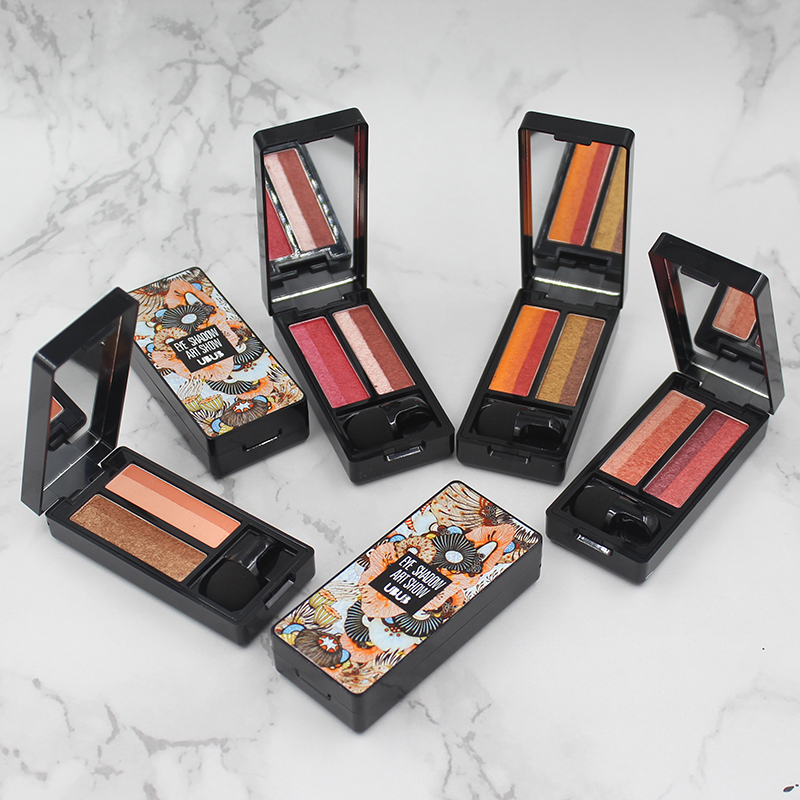 UBUB small magic box lazy two-color gradient eye shadow earth color matte nude makeup net red lazy eye shadow small mushroom head