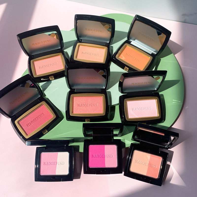 Mao Gopin soft yarn Shiny Blush Bicolor Blush Light Sensation Silky Blush Naked Makeup Refreshing Soft Nature Refreshing Color.