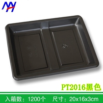 100 PT2016 black disposable plastic high-end beef pork salmon vegetables and fruits tray