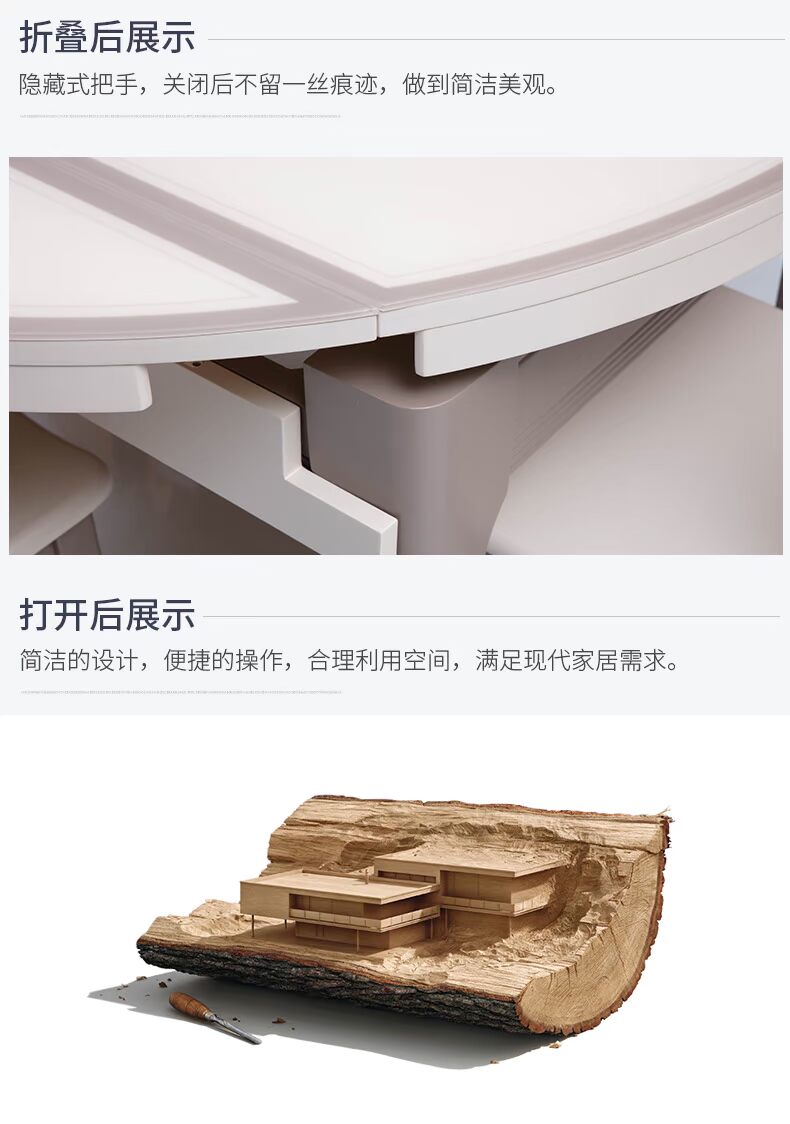 Màu sắc tươi sáng Bàn ăn Bắc Âu kết hợp ghế gỗ rắn kính thiên văn đa năng hiện đại tối giản nhỏ nội thất căn hộ bàn tròn - Bộ đồ nội thất giường hộp