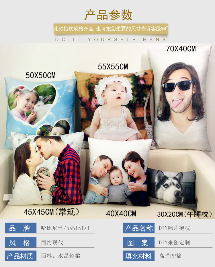 Hình ảnh gối tùy chỉnh để ánh xạ tùy chỉnh sao thật đệm DIY tùy chỉnh sáng tạo cặp vợ chồng món quà sinh nhật - Trở lại đệm / Bolsters ghế lười sofa