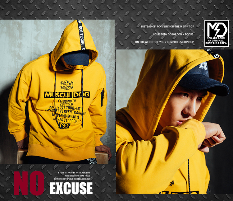 MuscleDog Cơ Bắp Dog Áo Len Nam Không Bao Giờ Dừng Mùa Thu và Mùa Đông Thể Thao và Giải Trí Tập Thể Dục Dài Tay Áo T-Shirt Áo Thun áo nỉ nữ cổ tròn