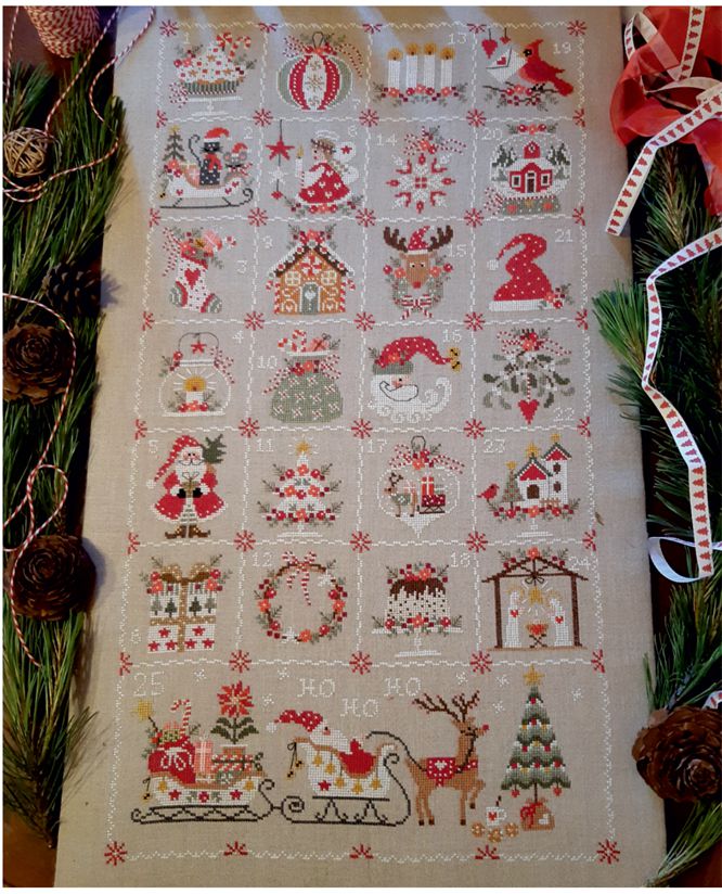 Cross Stitch Drawings Redrawing Source File CCN-Christmas Calendar-Taobao