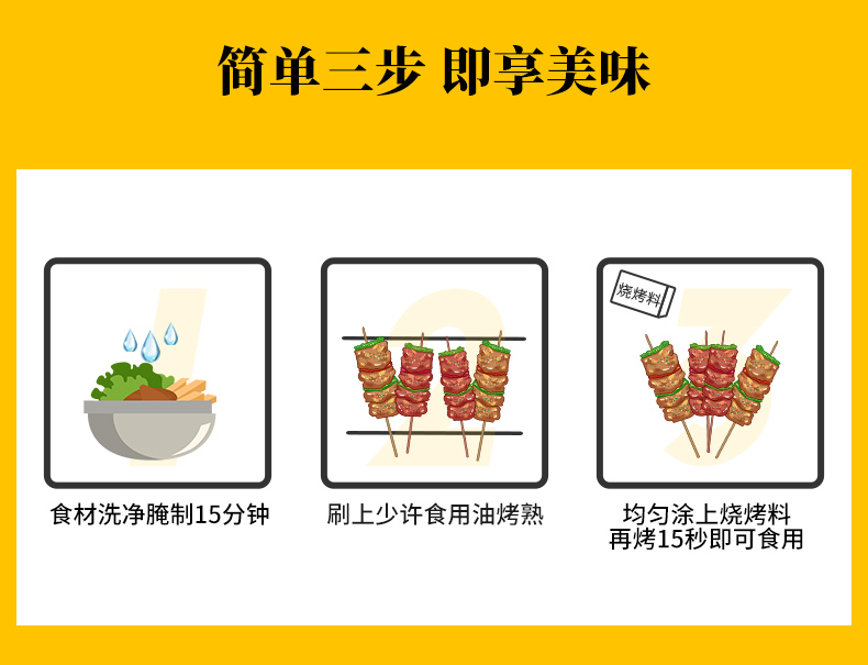 【友加】烧烤料撒料烤肉蘸料100g*3袋