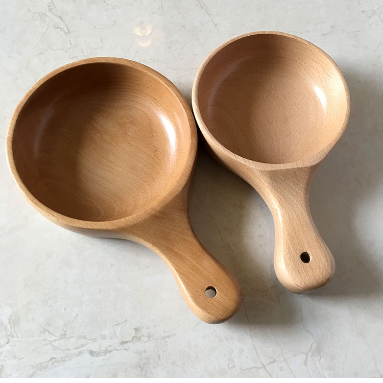 Tự nhiên rắn tấm gỗ thực phẩm trái cây container gạo bát gạo muỗng salad tấm trẻ em người già khách sạn bộ đồ ăn đồ cổ khay đựng ấm chén bằng gỗ đẹp