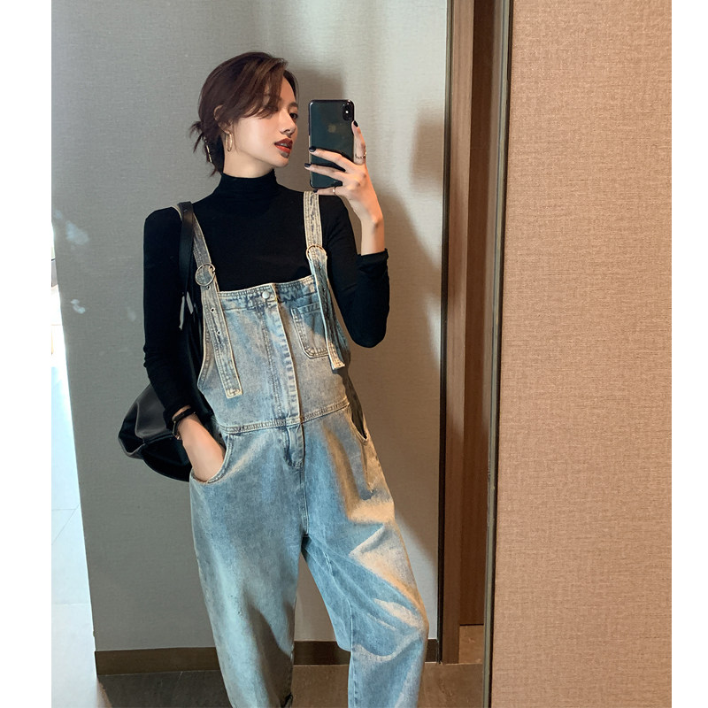 Nu A M U M Pregnancy Woman Dress OLI to ~ C Throne Trendy Autumn Winter Style Blue Denim Cuddling Bag Long Pants