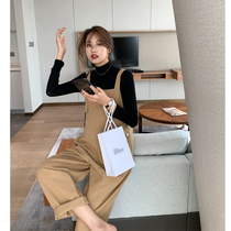 ◆ AMUM maternity wear ◆ Fall in love with braces ~ fashionable autumn and winter two-piece knot strap pants suit