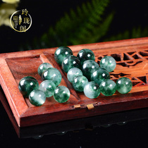 DIY jewelry accessories floating jade beads fluttering blue jade beads 8 10mm loose beads bracelet beaded