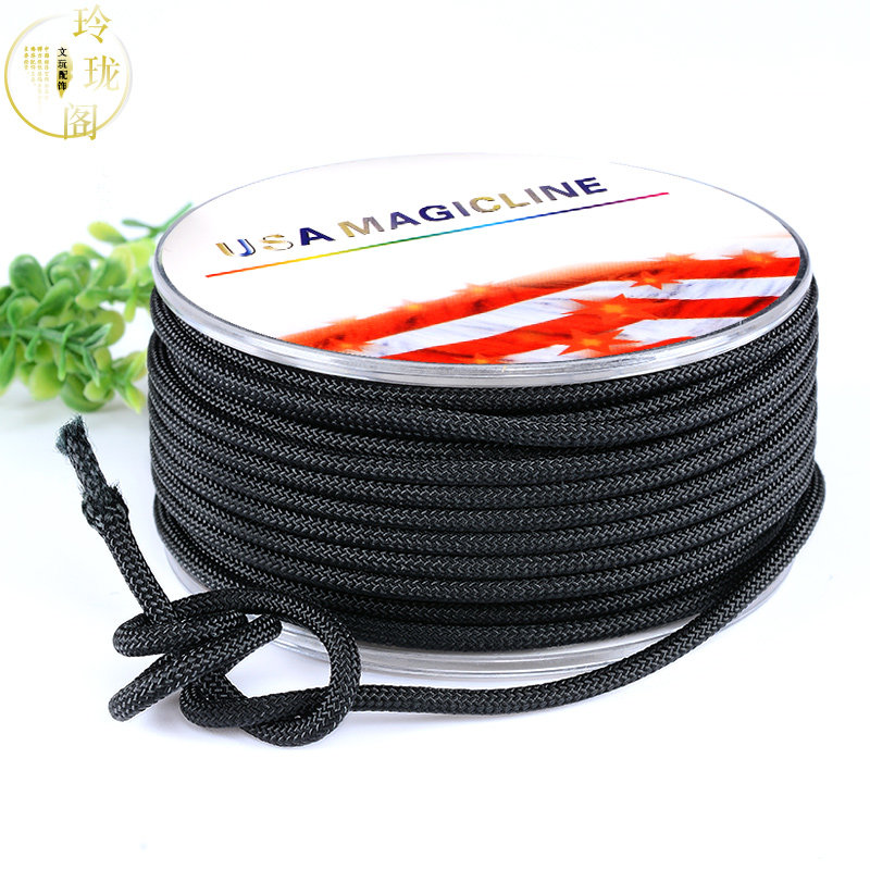 Handmade Diy Woven Necklace Rope for men and women Gold Jade Pendant Pendant Pendant Rope Plus Core Weave Red Black