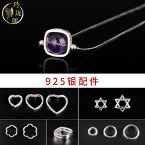 925 silver circle hollow ring hollow ring rim bead crystal bead rim ring diy crystal bracelet bead circle