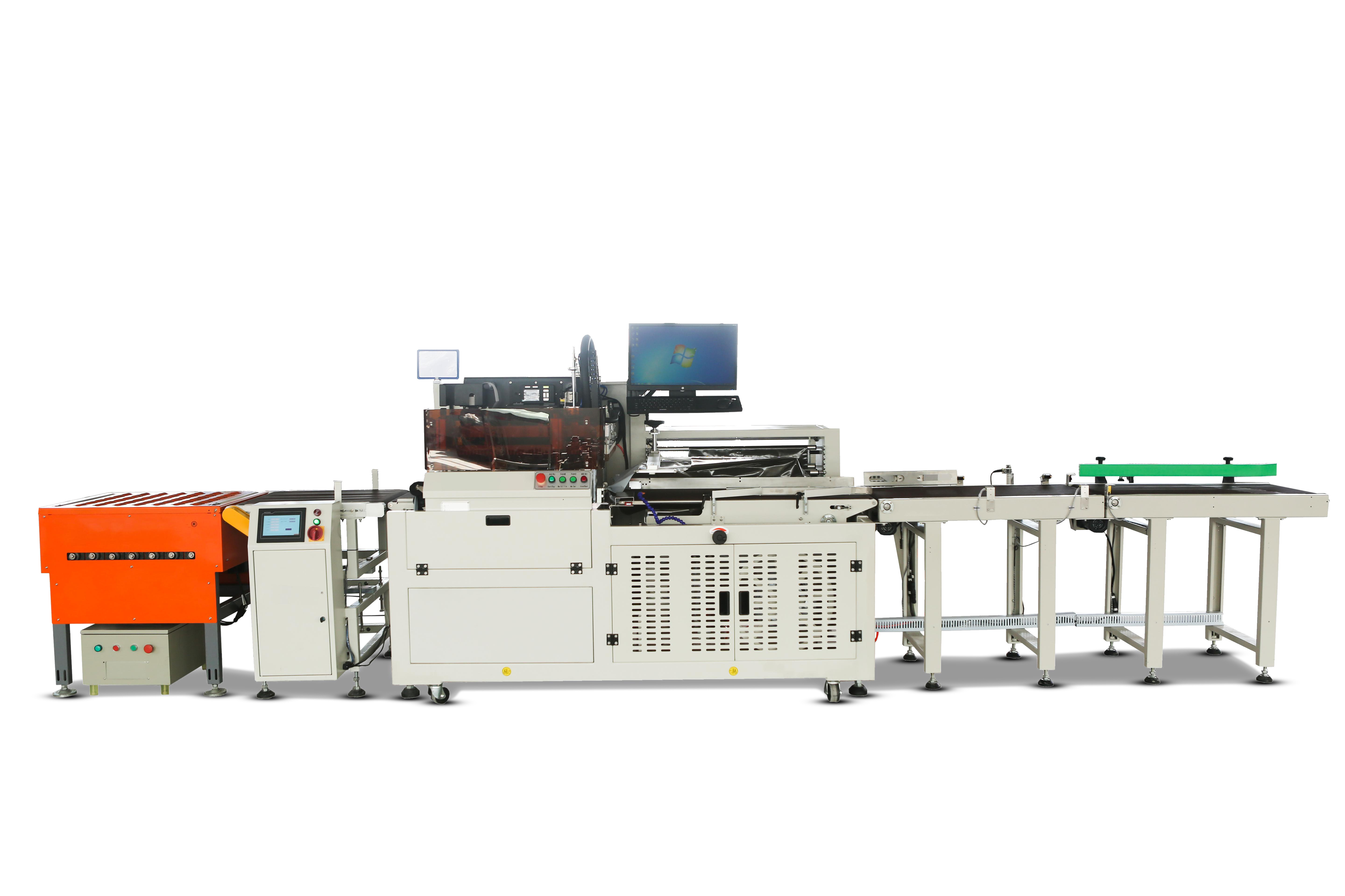 Automatic e-commerce shoebox clothing packaging assembly line Express bag sealing machine Heat shrinkable film foam box packaging machine