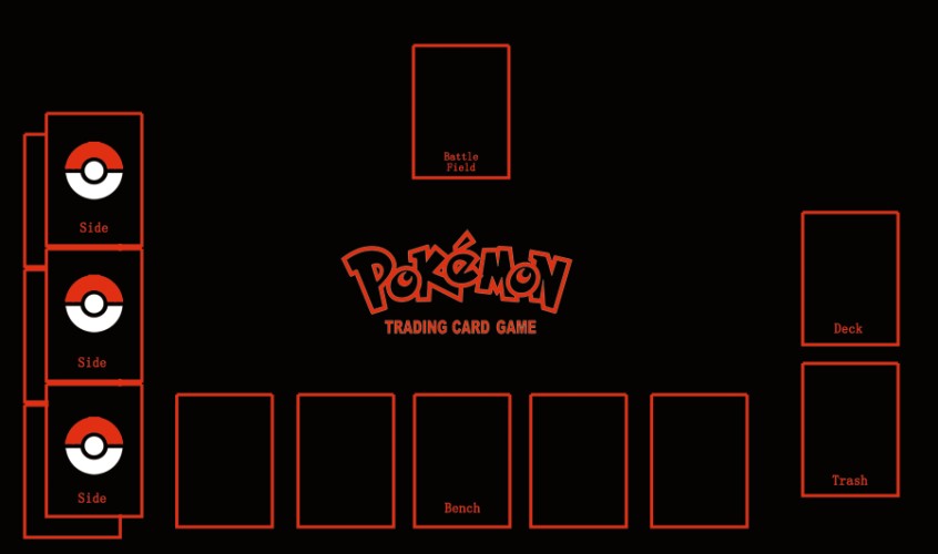 (Wing Tour Card) PTCG Card cushion red black fit color single topic 600x350x1 5 DIY 