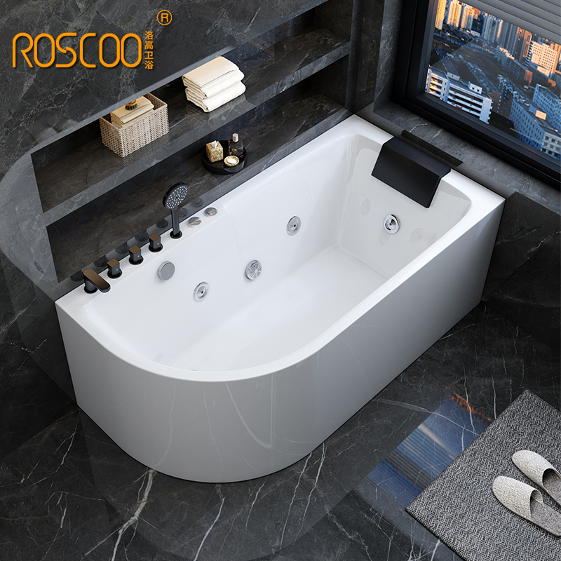 Luo Gao Household Bathtub Small Apartment Acrylic Surf Massage Constant Temperature Deep Bubble Japanese Bathtub 1.2- 1.7m Luo Gao Household Bathtub Small Apartment Acrylic Surf Massage Constant Temperature Deep Bubble Japanese Bathtub 1.2- 1.7m
