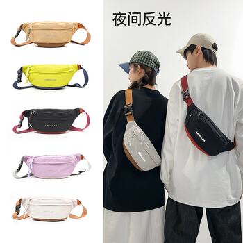 Crossbody bag men's trendy brand trendy breast bag men's backpack waist bag sports shoulder bag women's mobile phone boys' small shoulder bag