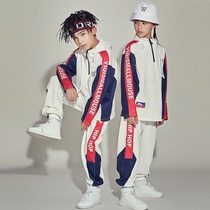 Childrens hip-hop suit Childrens boys hip-hop clothes Girls jazz dance clothing handsome performance clothes Trendy autumn clothes