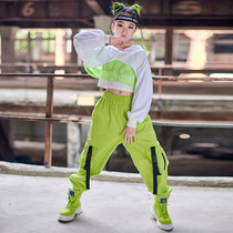 Autumn and winter Childrens street dance suit hip hop performance clothing Umbilical Blouse Work Pants Girl Jazz Dance Performance Clothing Tide