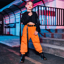 Childrens hip-hop hip-hop suit hiphop girls jazz dance costume Girls fried street tide suit New Years Day performance suit