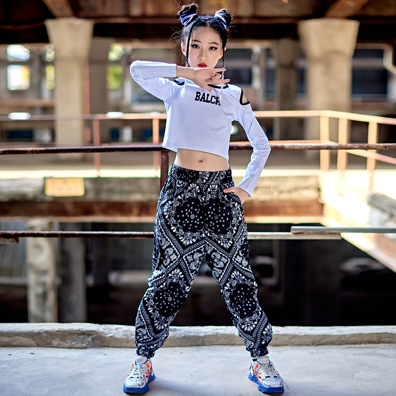 New Year's Day Children Show Girls Jazz Dance Hiphop Dance Course Girls Hip Hop Street Dance Lubrid T-shirt