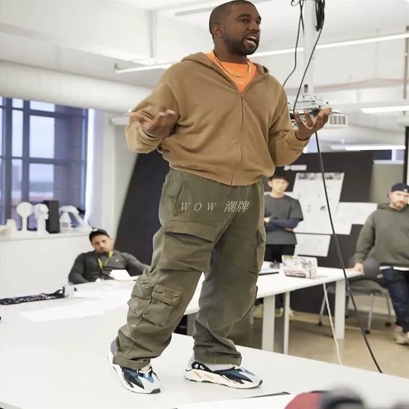 Кэни Уэст Yeezy Season6, старый ретро с молнией, худи для мужчин и женщин, свободный спортивный костюм