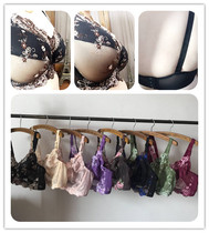 Colorful embroidery ultra-thin breathable steel support large cup bra sexy push-up bra 80-110BCDEFG