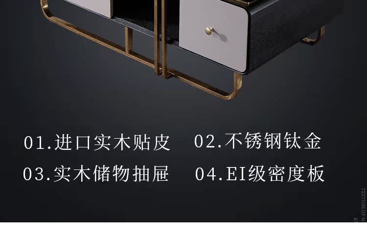 Ánh sáng hậu hiện đại sang trọng bàn cà phê kết hợp tủ TV phòng khách căn hộ nhỏ kim loại đơn giản Bàn cà phê Bắc Âu bộ bàn ghế hoàn chỉnh - Bàn trà bàn ghế gỗ phòng khách