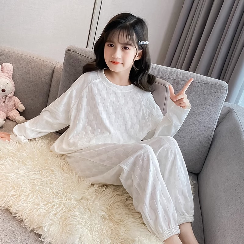 British NextElsa Children's pyjamas fall 2023 new girl's long-sleeved home dress CUHK youngster spring autumn money-Taobao