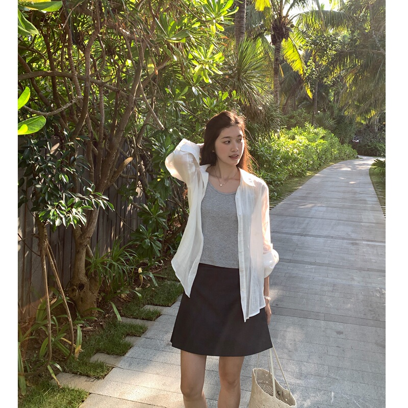 Ahui New Summer Split Skirt Pants Group